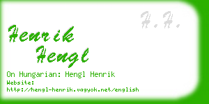 henrik hengl business card